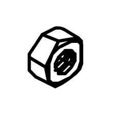 Jet JT9-5511840 Nut, Nylon, M12