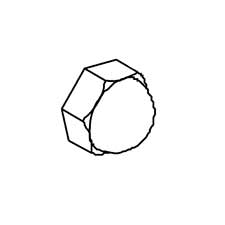Jet JT9-5517527 Fiber Hex. Nut 1/2