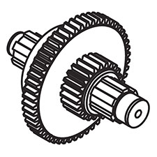 Jet JT9-EGH1740-A88 Gear(23T),(25T/52T),Key (8x7x25),Clip(S50),Shaft
