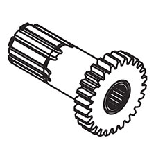 Jet JT9-EGH1740-C29 Needle Bearing & Gear Shaft Assembly
