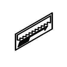 Jet JT9-EHB8VS-209-1 Blade Direction Label