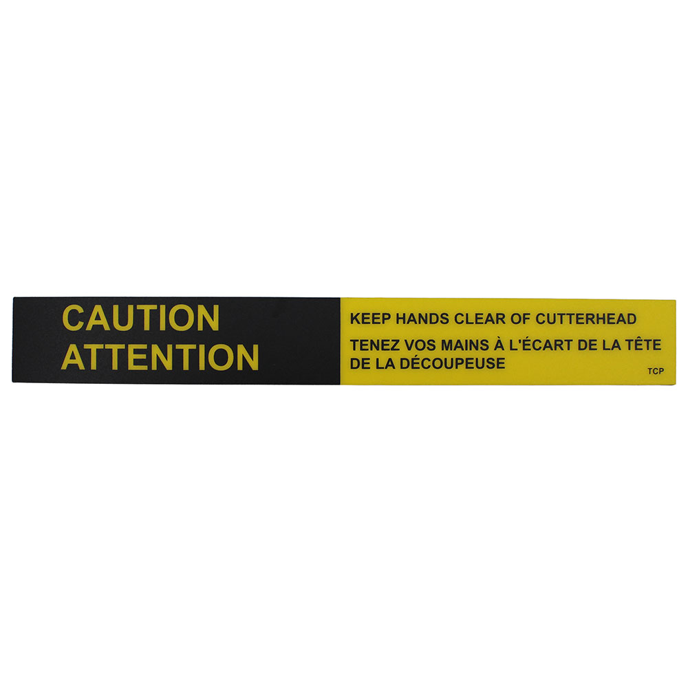 Jet JT9-60B-129 (mdl 60B) Label (hands Clear)