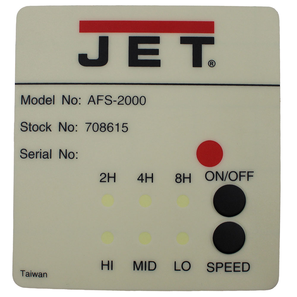 Jet JT9-LM000354 Circuit Board Label