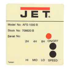 Jet JT9-LM000513 Id Label