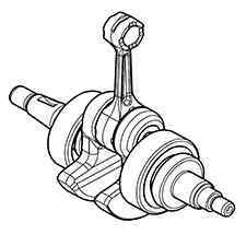 Makita 123748-8 Crank Shaft Ass'y, EB5300