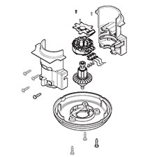 Makita 123974-9 Motor Ass'y, XCV07
