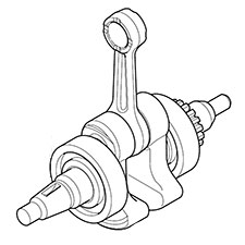 Makita 126576-0 Crankshaft Ass'y, BBX7600