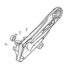 Makita 143449-2 Crank Case Cl. Side Ass'y, EK6101