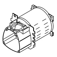 Makita 251209-E Electric Motor/crankcase, MAC5200