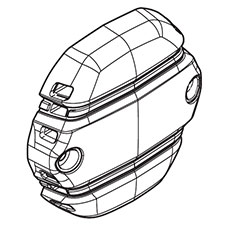 Makita 454850-9 Rear Cover, XWT02