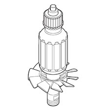 Makita 513776-5 Armature Ass'y, RP0900K