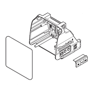 Makita SE00000809 Rear Cabinet Ass'y (black), XRM11