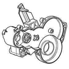Makita SH00000140 Wheel Gear Box L, DRC200