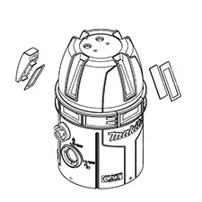 Makita TK2191EU01 Housing Complete Inc. 10-12,15,16
