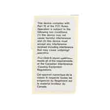 Max RB10421 Label, Fcc (usa)