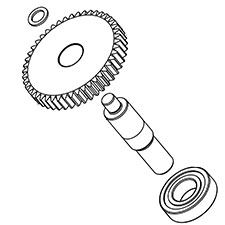Milwaukee 14-73-0040 Pulley Gear Assembly