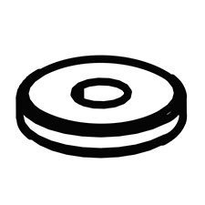 Ridgid 019616001164 Washer (OD15 X ID4 3t)